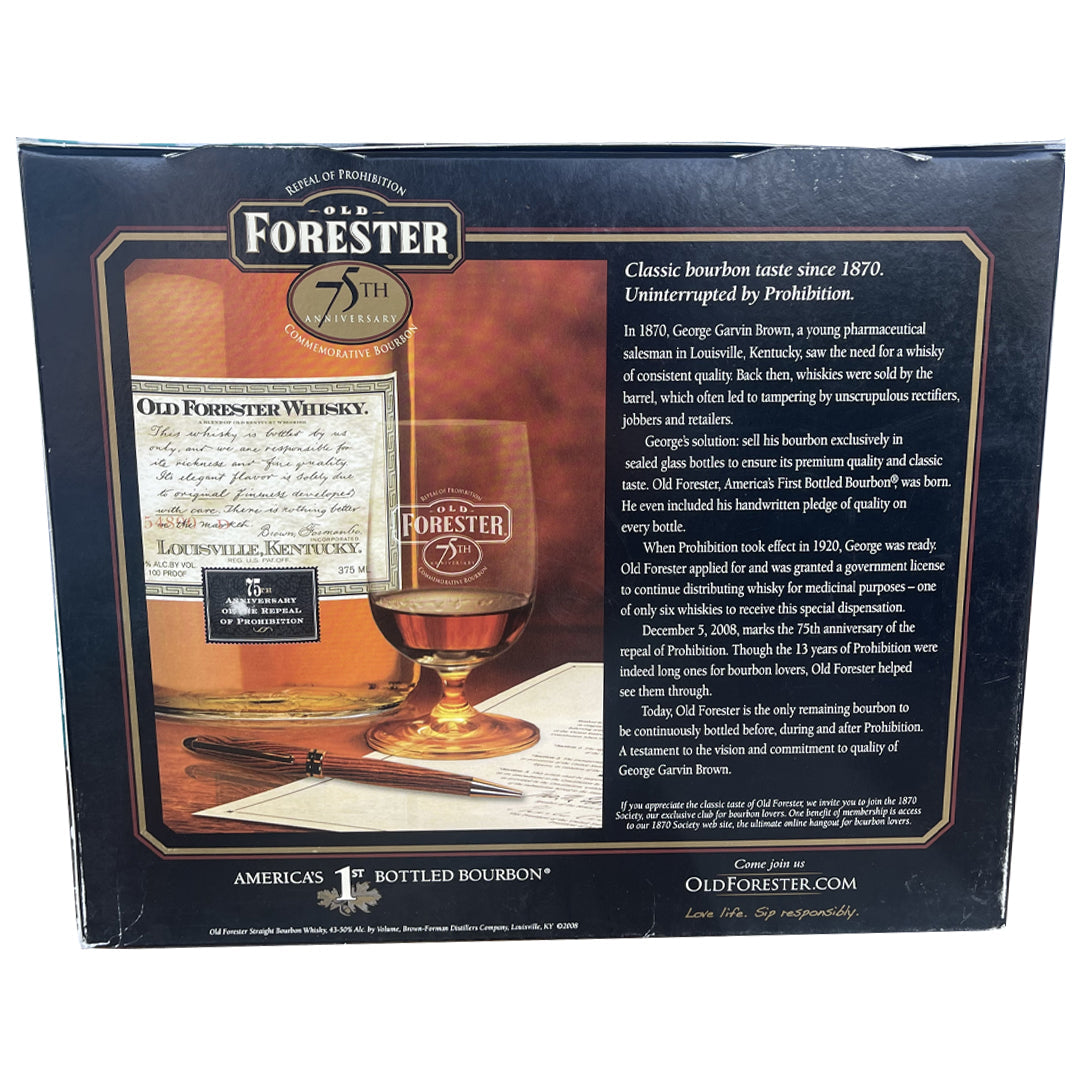 Old Forester 75th Anniversary of the Repeal of Prohibition 375ML Gift Box - Image 3