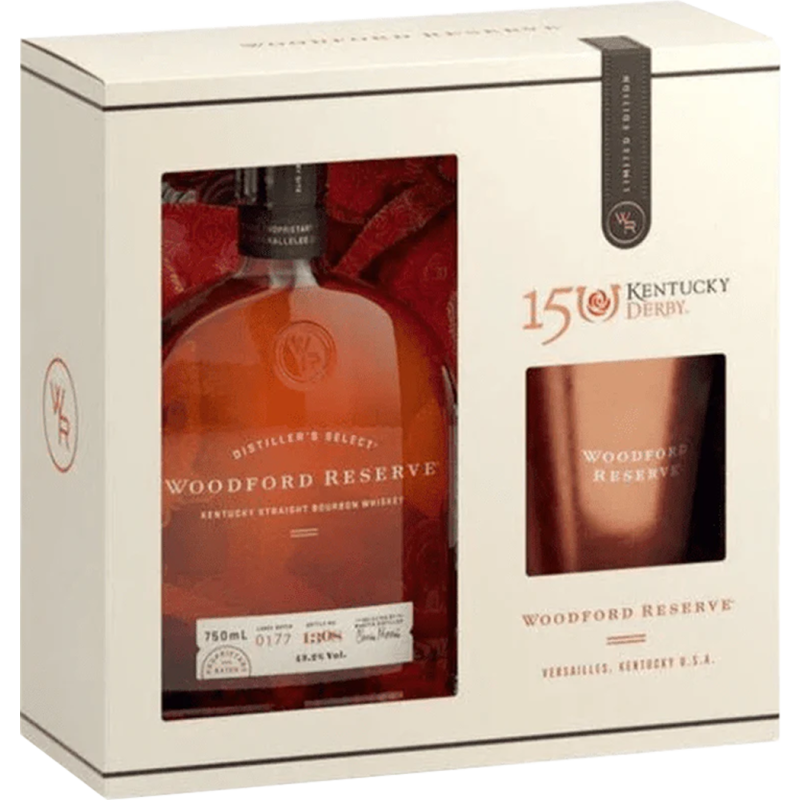 Woodford Reserve Kentucky Derby Edition Straight Bourbon Whiskey Derby Cup Gift Set