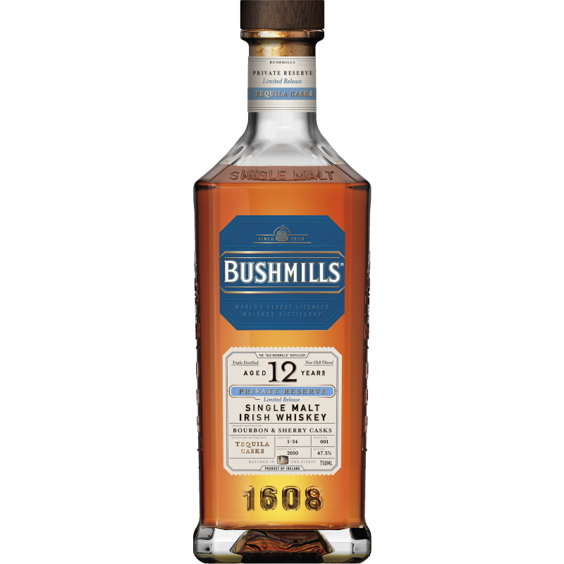 Bushmills Private Reserve 12 Year Old: Tequila Casks 2010 Vintage Irish Whiskey