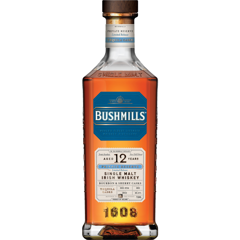 Bushmills Private Reserve 12 Year Old: Tequila Casks 2012 Vintage Irish Whiskey