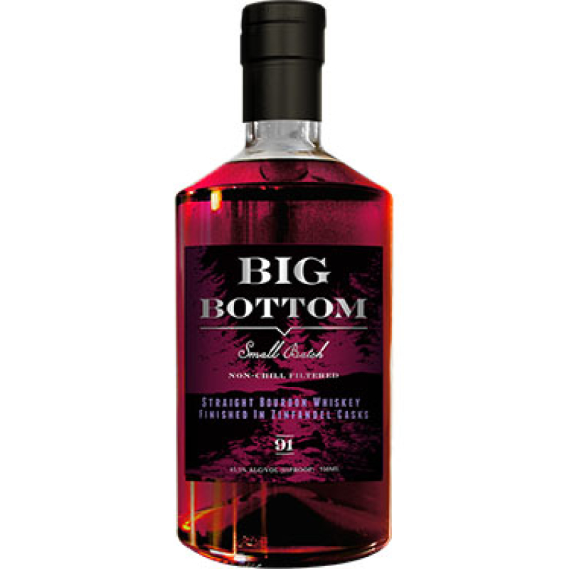 Big Bottom Straight Bourbon Whiskey Zinfandel Cask Finish